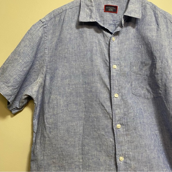 UNTUCKit Linen Valente Short Sleeve Shirt Size L - Picture 5 of 13